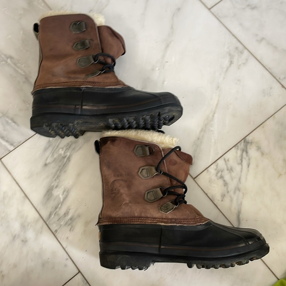 Sorel BigHorn leather, rubber, and fleece duck boots size 11 men's - Picture 6 of 13